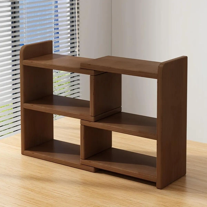 ESTANTE ORGANIZADOR MULTIFUNCIONAL DE MADERA PARA LIBROS Y OBJETOS - 4
