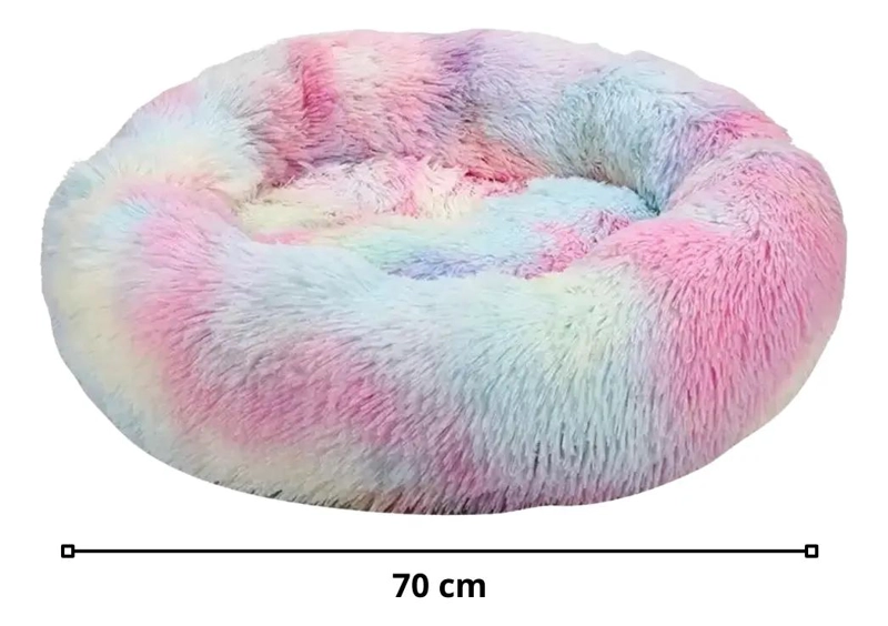CAMA DE FELPA SUAVE ANTIESTRE S PARA PERROS Y GATOS 70 CM - 2