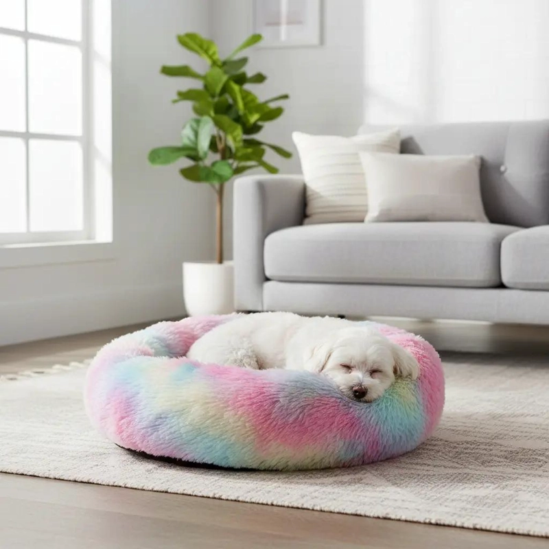 CAMA DE FELPA SUAVE ANTIESTRE S PARA PERROS Y GATOS 70 CM - 4