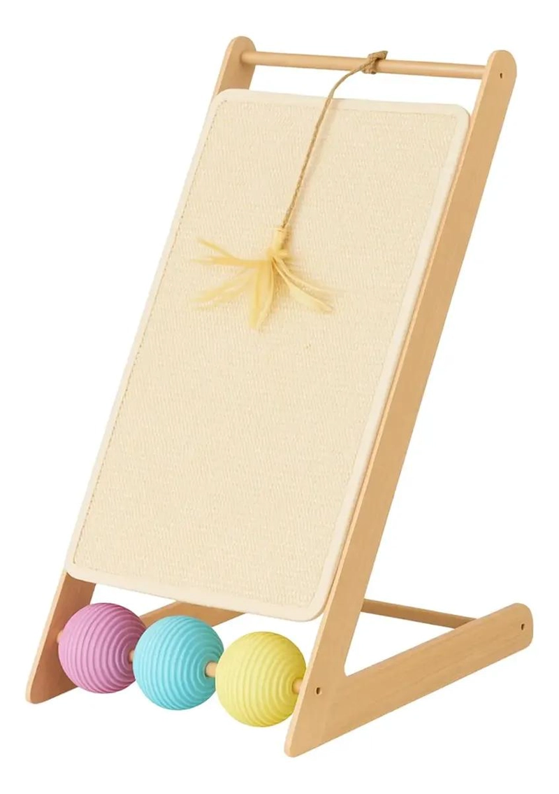 RASCADOR INCLINADO PARA GATOS CON PELOTAS Y JUGUETES INTEGRADOS DE 60 CM - 2