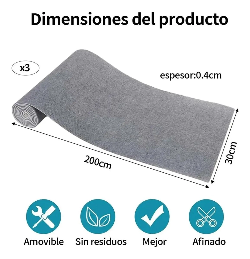 ADHESIVO PROTECTOR PARA RASCADO DE GATOS 30X600 CM PARA ESQUINAS Y PAREDES - 2