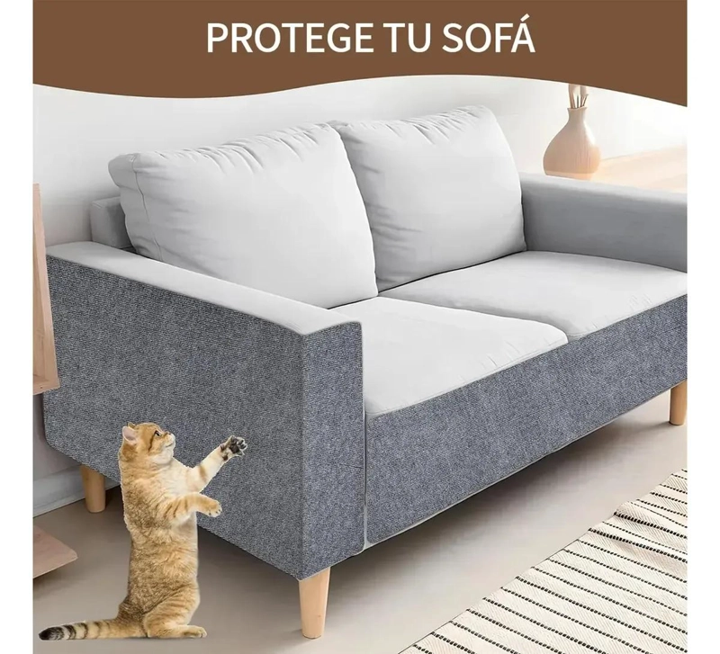 ADHESIVO PROTECTOR PARA RASCADO DE GATOS 30X600 CM PARA ESQUINAS Y PAREDES - 3