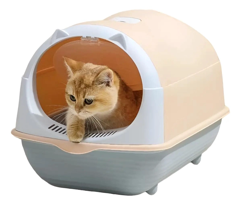 ARENERO CERRADO PARA GATOS EXTRA GRANDE CON FILTRO DE CARBON ACTIVO - 1