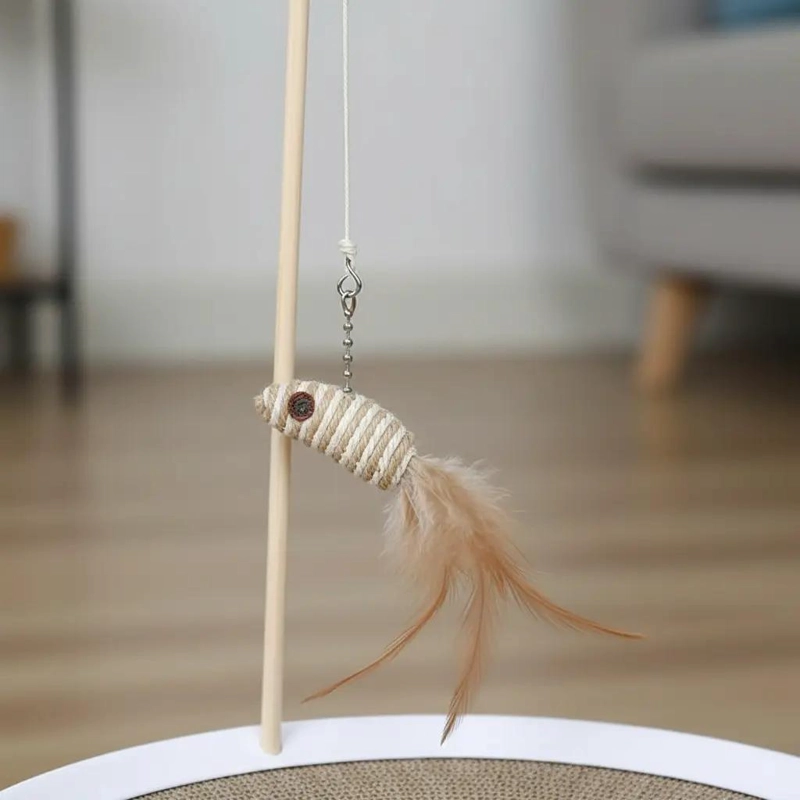 RASCADOR CIRCULAR CON BASE PLASTICA PARA GATOS CON DISEÑO ESTABLE - 3