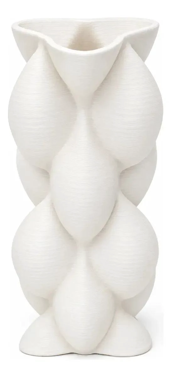 JARRON DE CERAMICA TEXTURIZADO PARA DECORACION DE INTERIORES 28 CM - 1