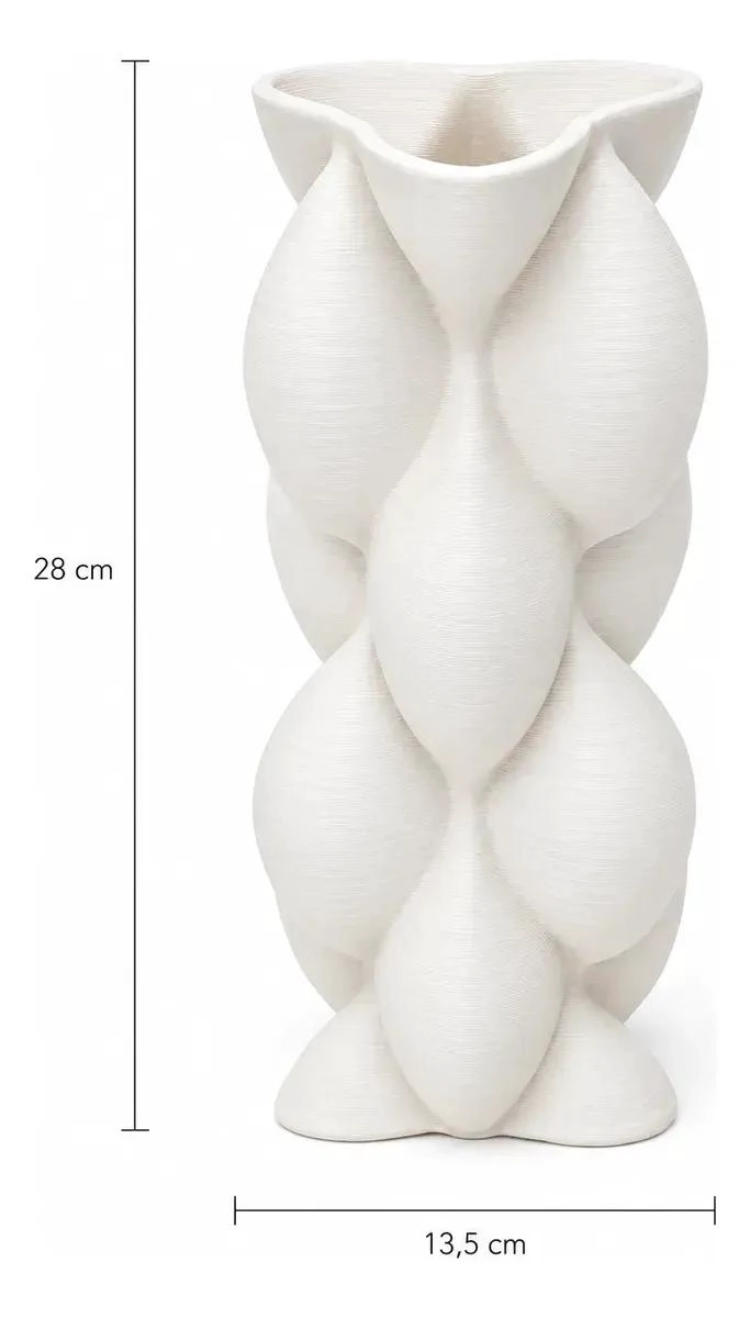 JARRON DE CERAMICA TEXTURIZADO PARA DECORACION DE INTERIORES 28 CM - 2