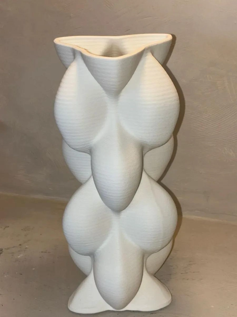 JARRON DE CERAMICA TEXTURIZADO PARA DECORACION Y FLORES - 3