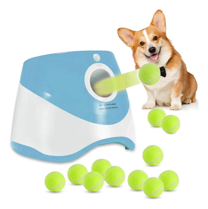 LANZADOR AUTOMATICO DE PELOTAS PARA JUEGO INTERACTIVO CON PERROS - 1