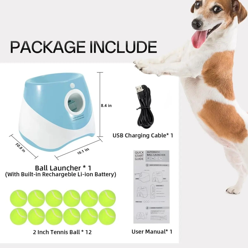 LANZADOR AUTOMATICO DE PELOTAS PARA JUEGO INTERACTIVO CON PERROS - 3