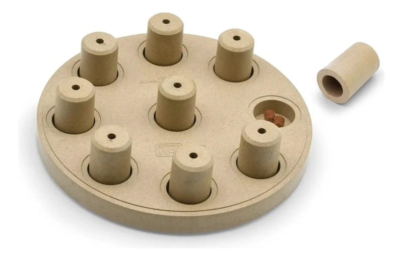 JUGUETE INTERACTIVO DE MADERA PARA PERROS CON COMPARTIMENTOS SECRETOS - 1