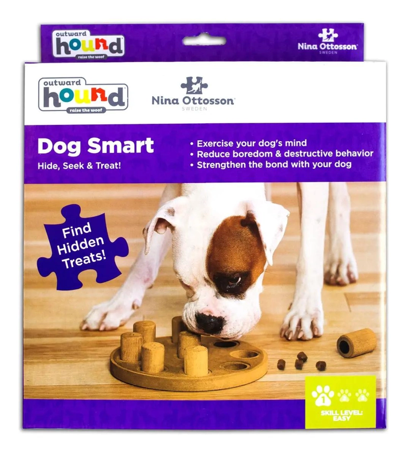 JUGUETE INTERACTIVO DE MADERA PARA PERROS CON COMPARTIMENTOS SECRETOS - 2