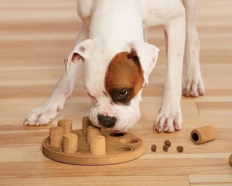 JUGUETE INTERACTIVO DE MADERA PARA PERROS CON COMPARTIMENTOS SECRETOS - 3