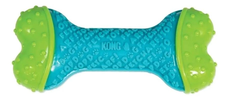 HUESO RESISTENTE PARA PERROS TALLA L EN COLORES AZUL Y VERDE - 1