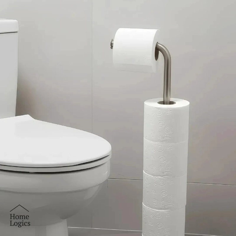 PORTA ROLLO DE PAPEL EN ACERO INOXIDABLE CON BASE ESTABLE PARA COCINA - 2