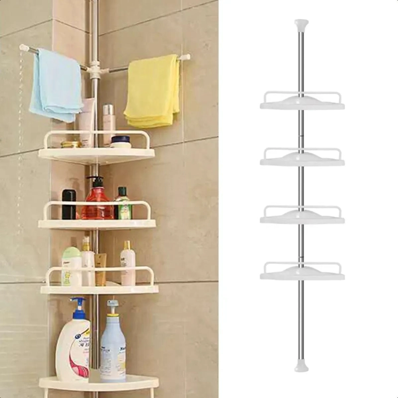 ORGANIZADOR ESQUINERO MULTIFUNCIONAL CON CUATRO NIVELES PARA BAÑO - 2