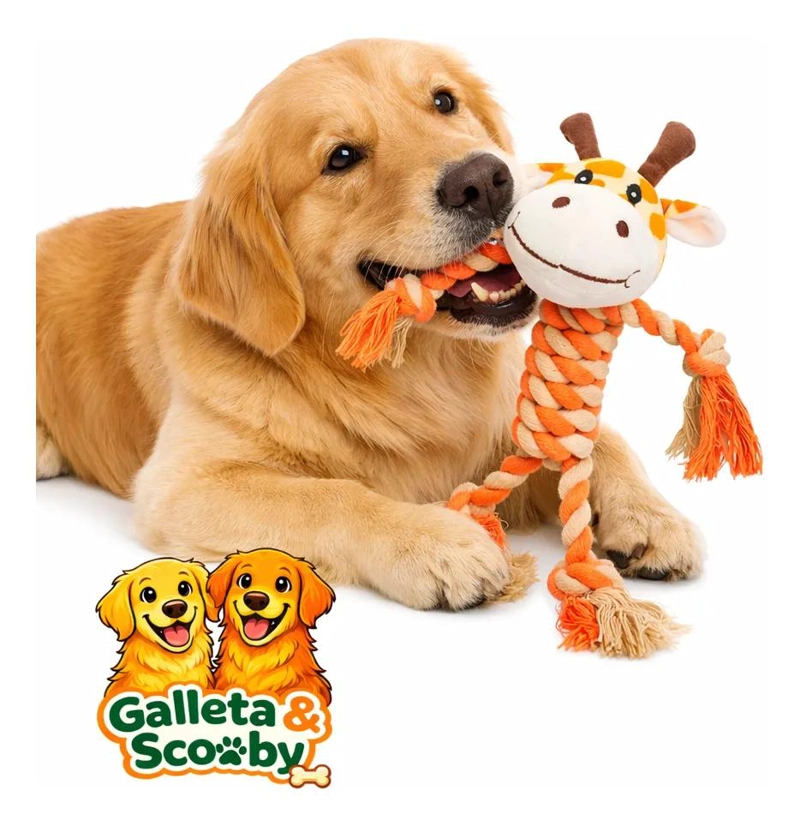 SET DE 3 JUGUETES MORDIBLES PARA PERRO CON SONIDO Y PELUCHE ANTI ESTRE S - 1