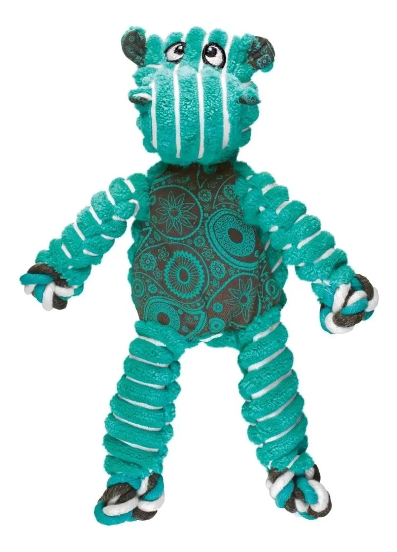 JUGUETE PARA PERROS CON DISEÑO DE HIPOPOTAMO COLOR CELESTE TAMAÑO S/M - 1