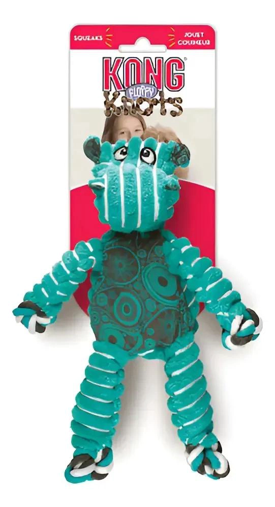 JUGUETE PARA PERROS CON DISEÑO DE HIPOPOTAMO COLOR CELESTE TAMAÑO S/M - 4