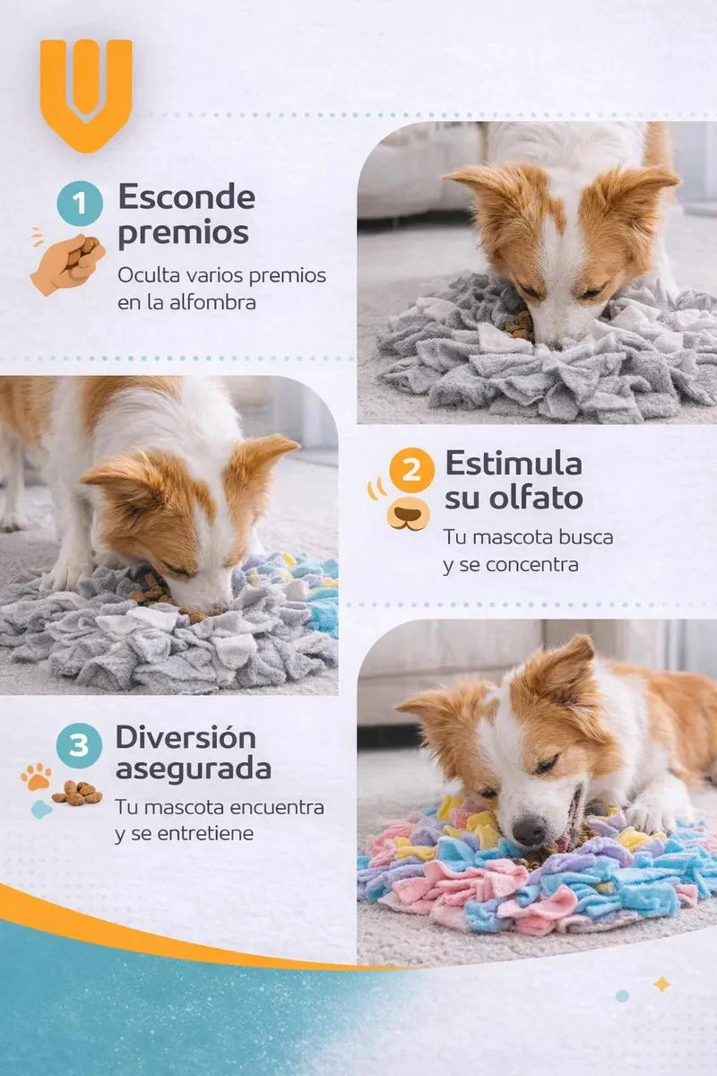 ALFOMBRA OLFATIVA PARA PERRO JUGUETE INTERACTIVO ESTIMULADOR MENTAL - 4