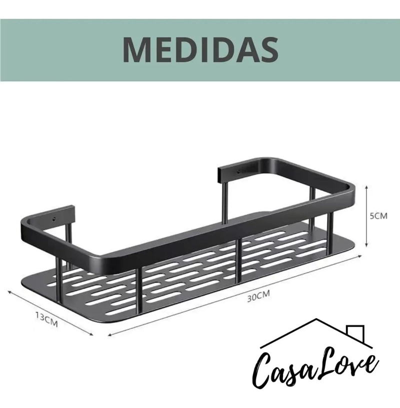 SET DE 3 REPISAS ORGANIZADORAS PARA DUCHA CON ESTANTES RESISTENTES - 2