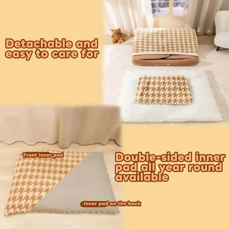 CAMA ANTIESTRE S PARA MASCOTAS FELPA PREMIUM COLOR GRIS - 4