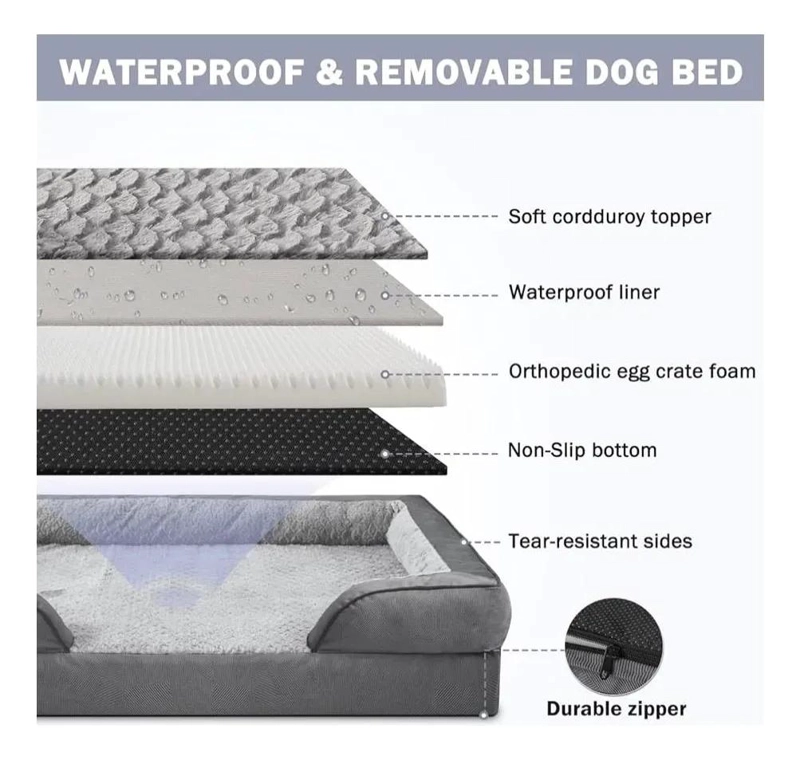 COLCHONETA ORTOPE DICA IMPERMEABLE PARA PERRO GRANDE XXL CON SOPORTE - 4