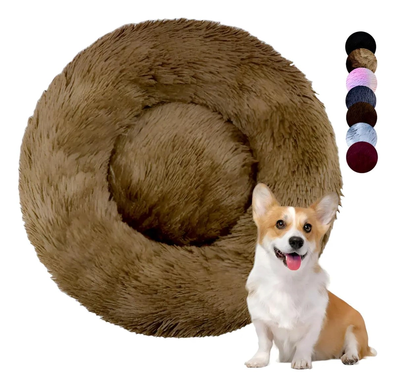 CAMA REDONDA ANTIESTRE S PARA PERROS PEQUEÑOS Y RAZAS MINI - 1