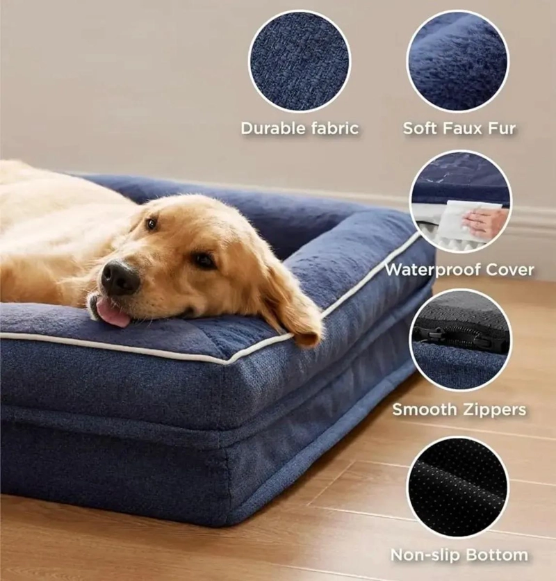 CAMA ORTOPE DICA XL PARA PERROS GRANDES LAVABLE Y COMODA - 4