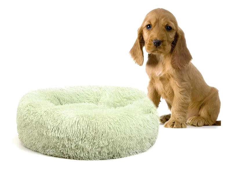 CAMA DONUT ANTIESTRE S PARA MASCOTAS MEDIANA 50 CM COLOR PISTACHO - 1
