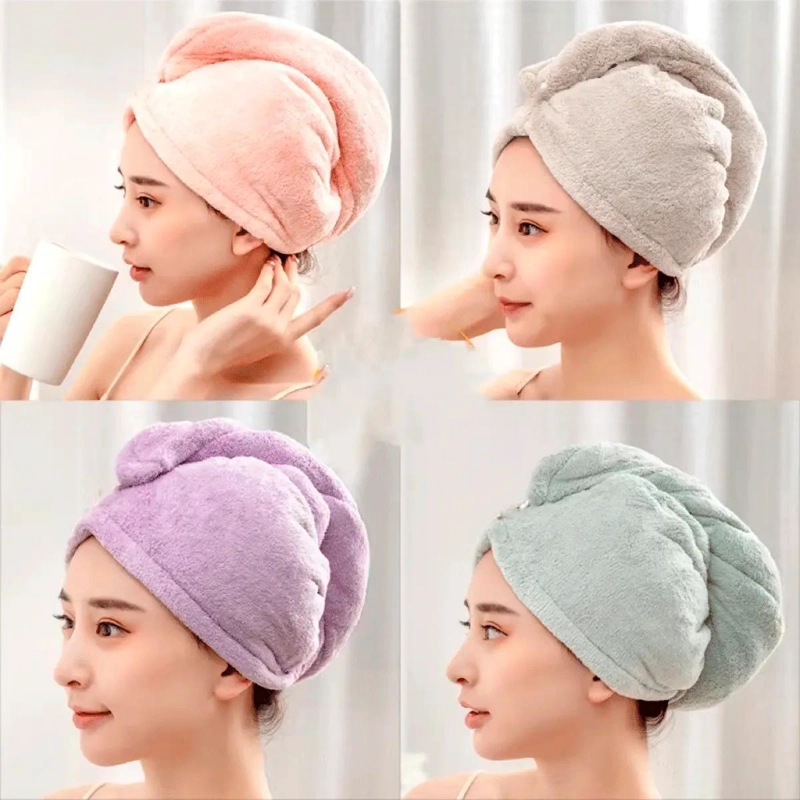TURBANTE DE MICROFIBRA PARA SECADO RAPIDO CON BOTON AJUSTABLE - 2