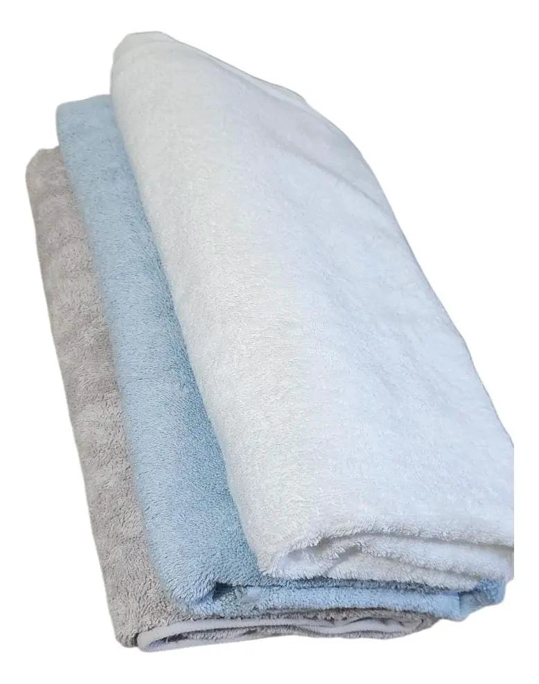 SET DE 3 TOALLAS DE BAÑO DE ALGODON CON BORDADO 140X70 CM - 4
