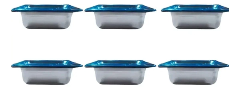SET DE 6 RECIPIENTES GASTRONOMICOS CON TAPA 176X108X65 MM - 2
