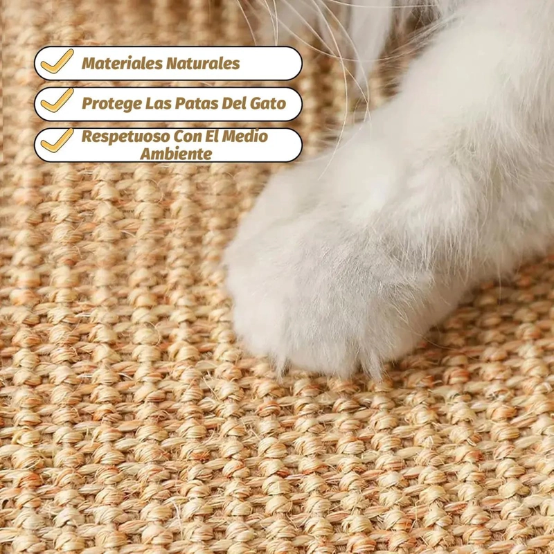 ALFOMBRA RASCADOR PARA GATOS DE 40X60 CM PARA PROTEGER MUEBLES Y ESQUINAS - 4