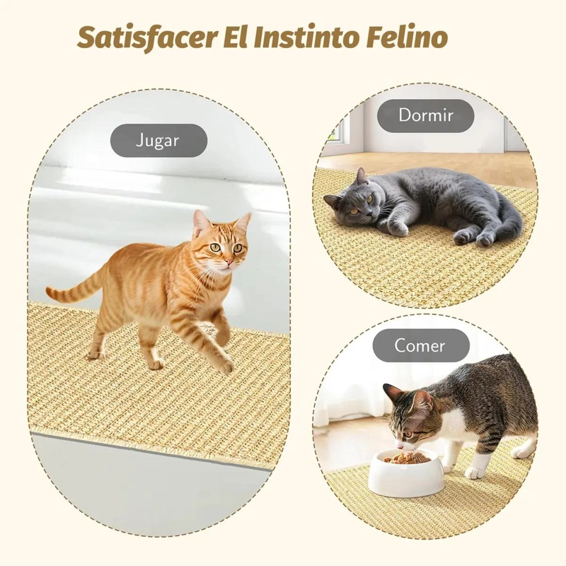 ALFOMBRA RASCADOR PARA GATOS DE 40X60 CM PARA PROTEGER MUEBLES Y ESQUINAS - 5