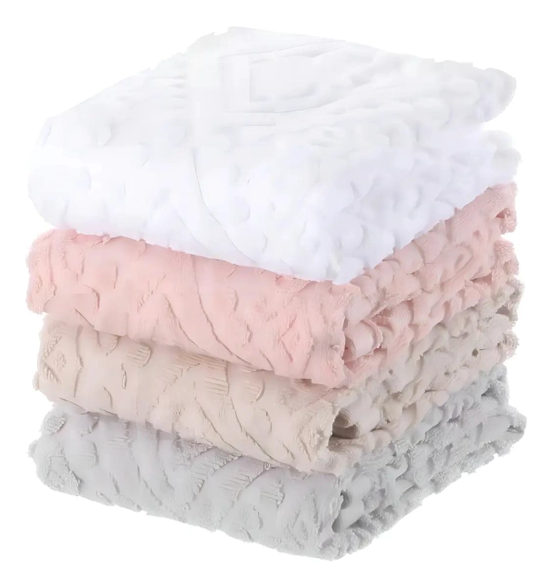 SET DE 6 TOALLAS DE ALGODON CON RELIEVE 30X50 CM COLORES VARIADOS - 1