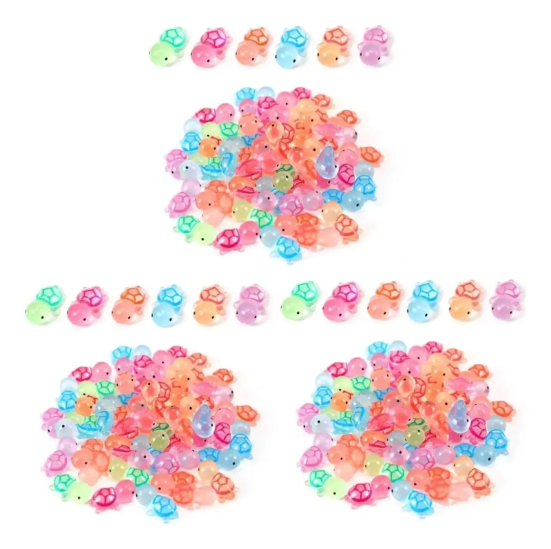 PACK DE 50 MINI ADORNOS TORTUGA LUMINOSA PARA DECORACION - 1