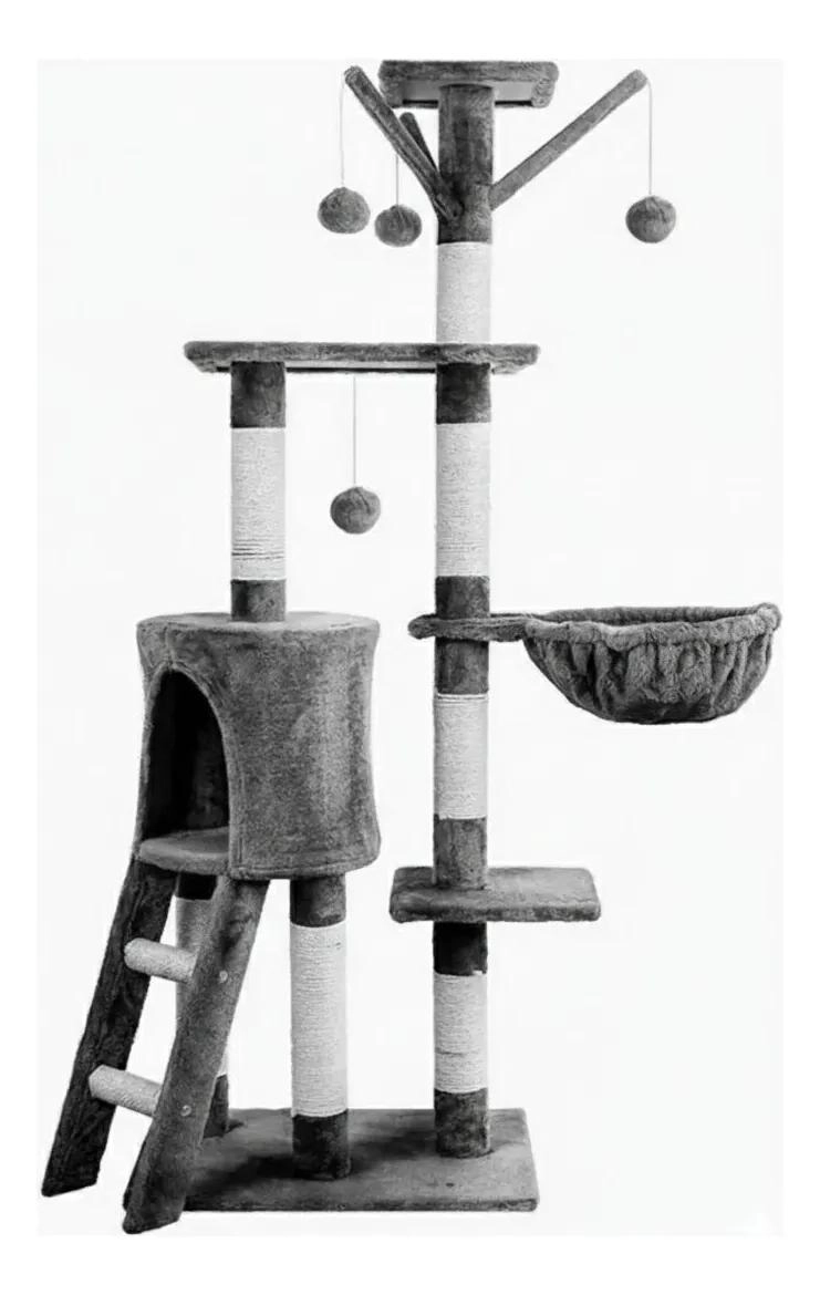 RASCADOR PARA GATOS CON ESCALERA Y CUCHA INTEGRADA PARA DESCANSO - 2