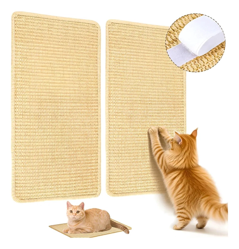 ALFOMBRA RASCADOR PARA GATO DE SISAL ADHESIVA PARA SOFA Y PUERTA - 1