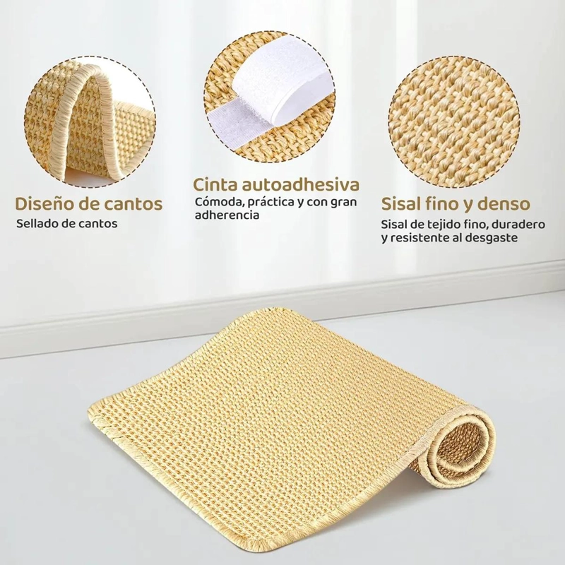 ALFOMBRA RASCADOR PARA GATO DE SISAL ADHESIVA PARA SOFA Y PUERTA - 5