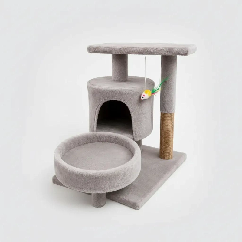 RASCADOR PARA GATOS CON ARBOL, CASA, CAMA Y POSTE PARA JUEGO - 5