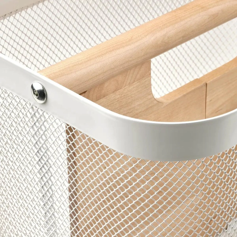 CANASTO ORGANIZADOR CON COMPARTIMENTOS 33X24X23 CM COLOR BLANCO - 3