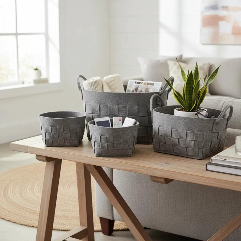 CANASTOS ORGANIZADORES DECORATIVOS PARA ALMACENAMIENTO Y ORDEN - 1