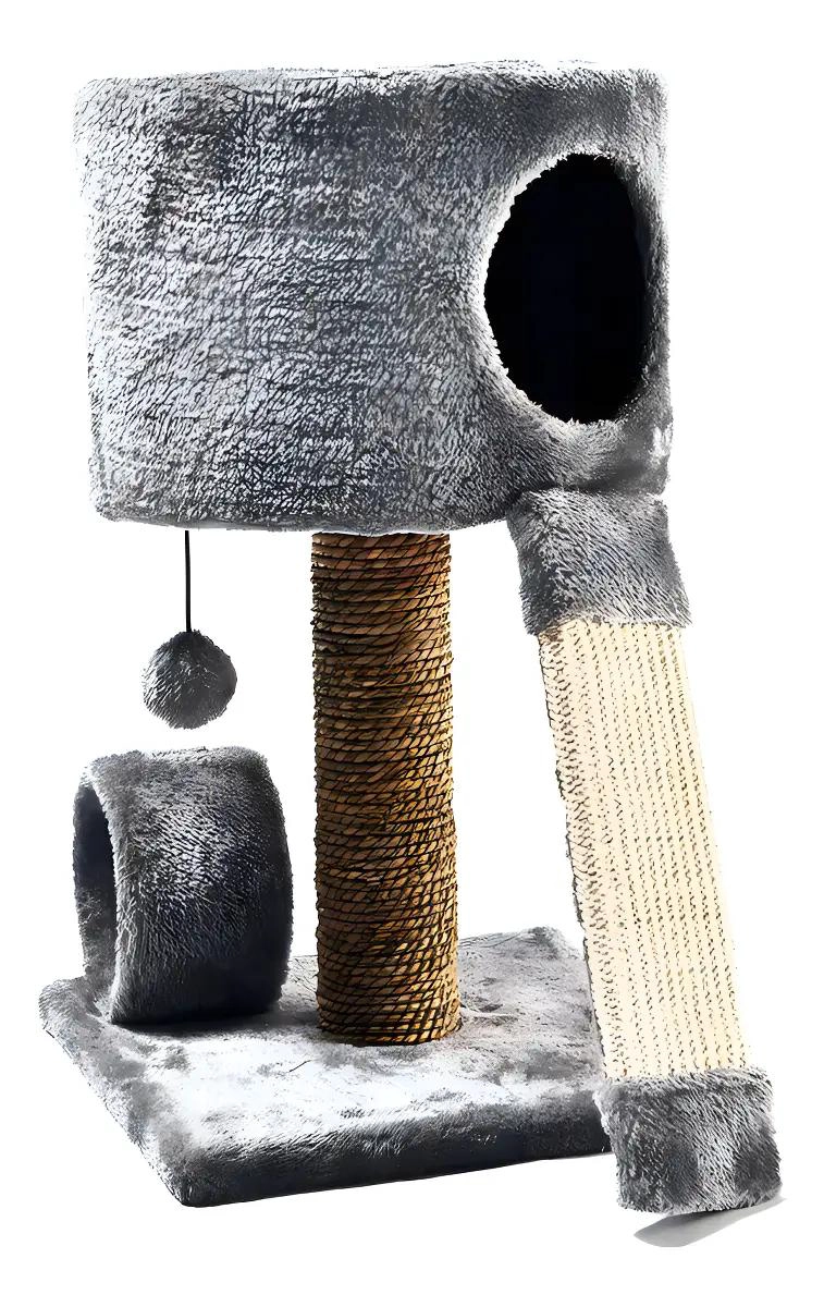 TORRE RASCADOR PARA GATOS CON PIEL DE POLIE STER DE 51 CM - 1