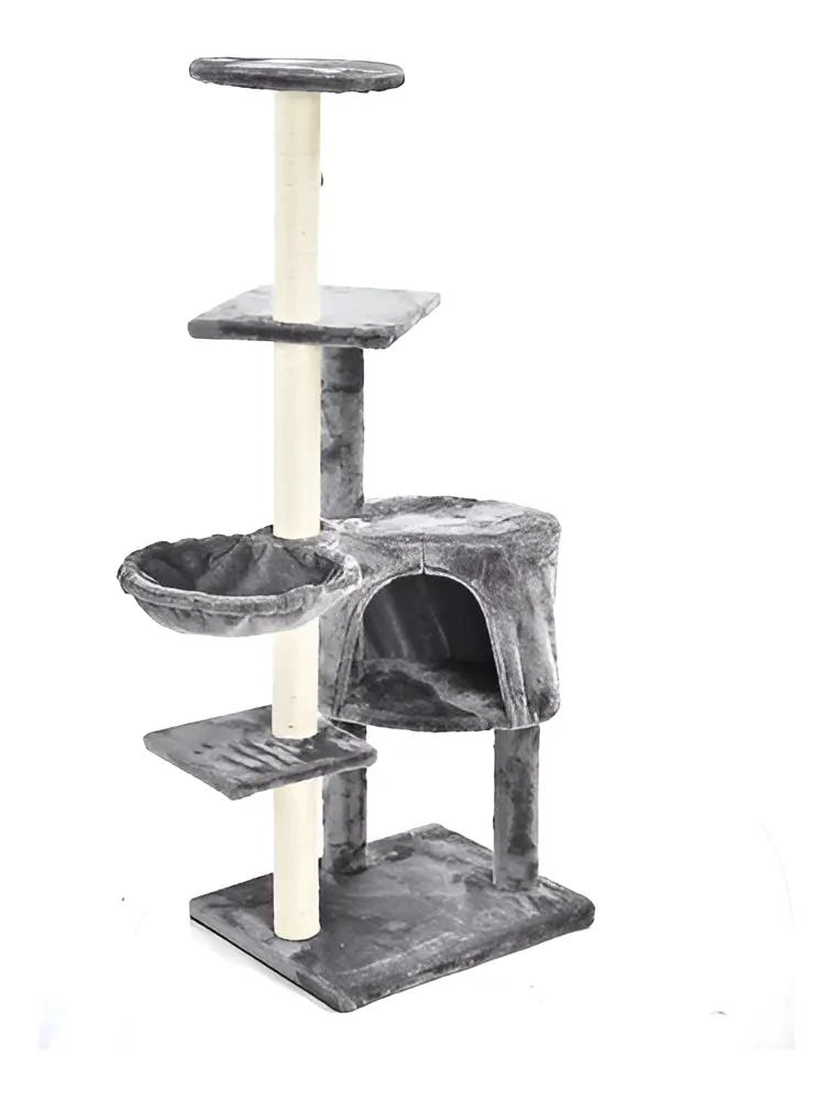ARBOL RASCADOR GRANDE PARA GATOS CON CUCHA Y SISAL DE 1.33 METROS - 1