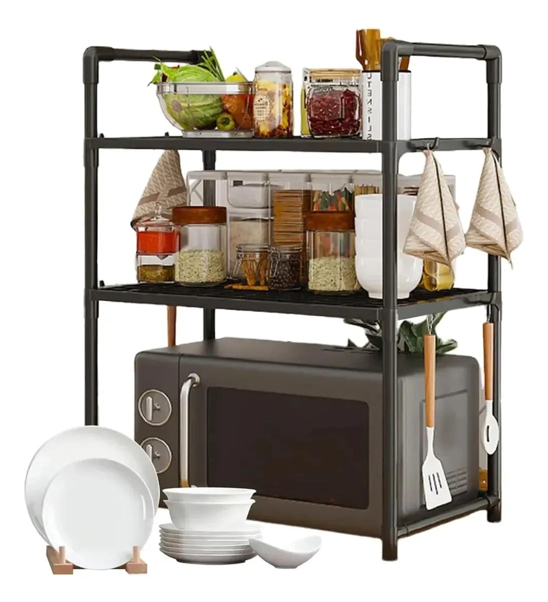 ESTANTE ORGANIZADOR PARA MICROONDAS Y COCINA CON DISEÑO PRACTICO - 1
