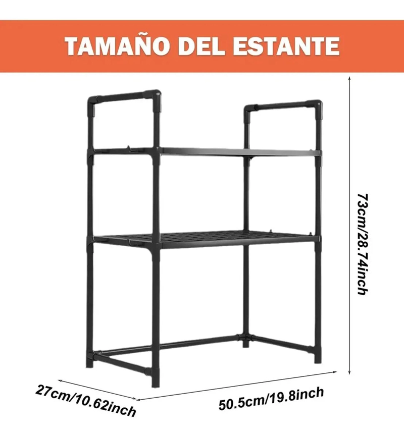 ESTANTE ORGANIZADOR PARA MICROONDAS Y COCINA CON DISEÑO PRACTICO - 4