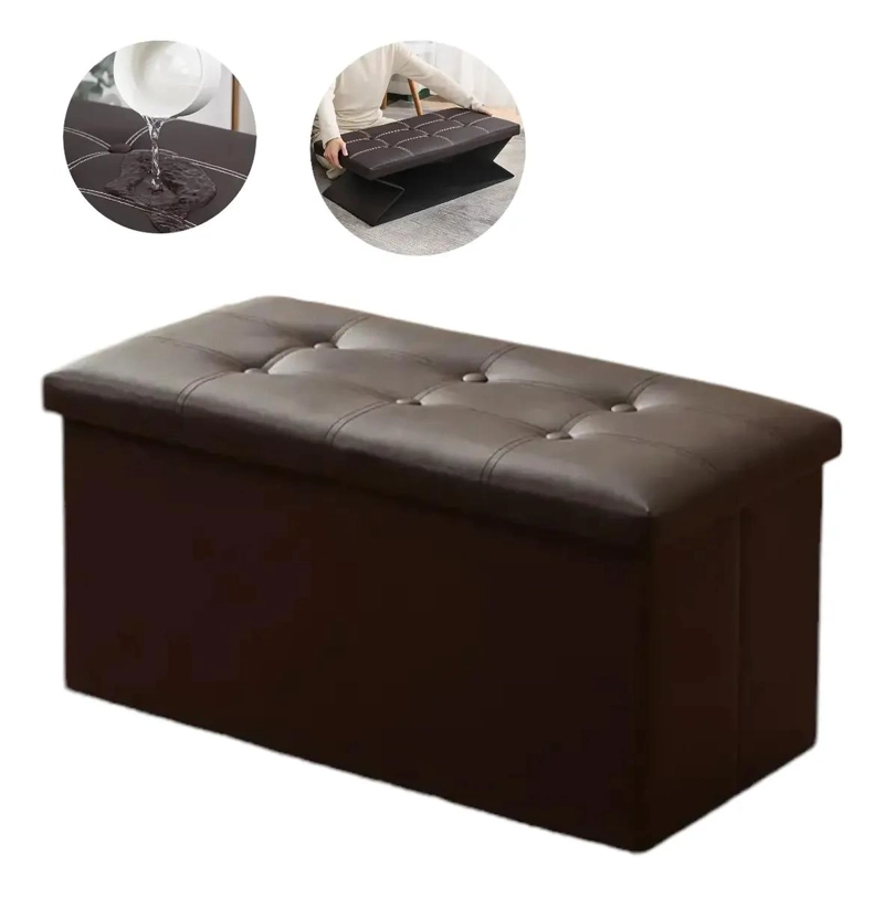 BANQUETA BAUL ORGANIZADOR PLEGABLE PARA PIE DE CAMA Y ASIENTO - 1