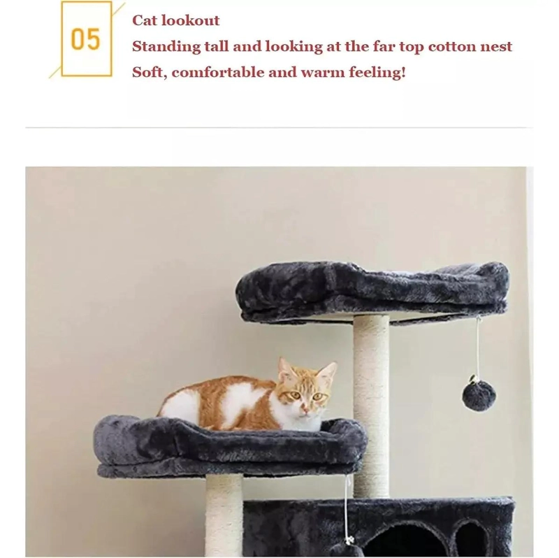 RASCADOR PARA GATO EN FORMA DE ARBOL CON DISEÑO ACOGEDOR Y DIVERTIDO - 3