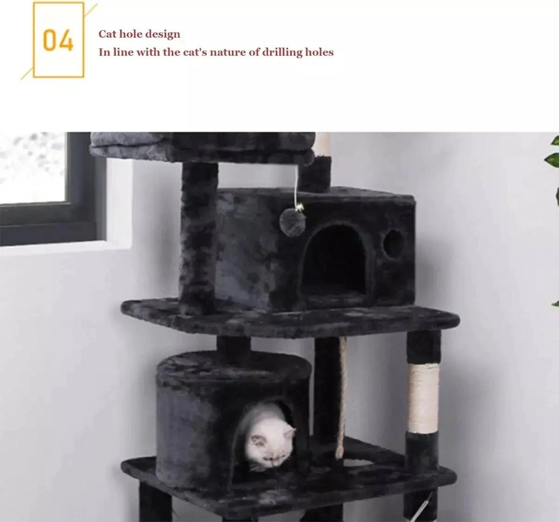 RASCADOR PARA GATO EN FORMA DE ARBOL CON DISEÑO ACOGEDOR Y DIVERTIDO - 4