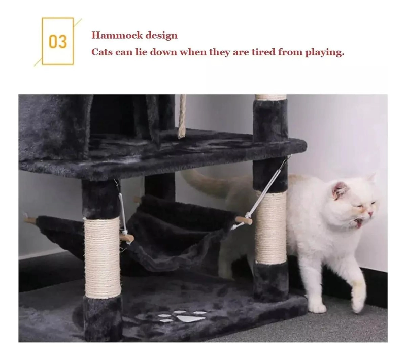 RASCADOR PARA GATO EN FORMA DE ARBOL CON DISEÑO ACOGEDOR Y DIVERTIDO - 5